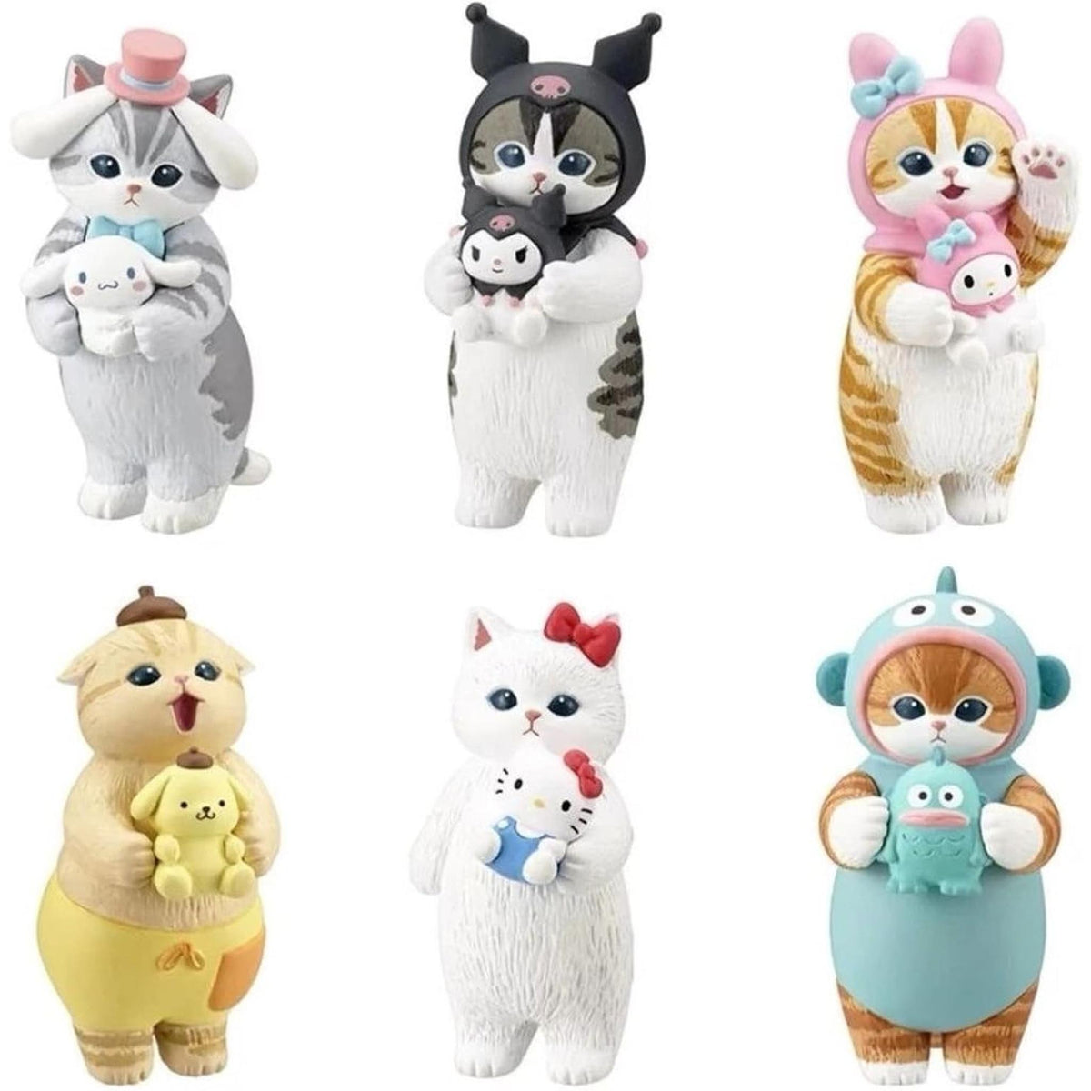 AAGWW 6pcs カプセルトイ 猫の置物 カプセルトイ フルコンプ 