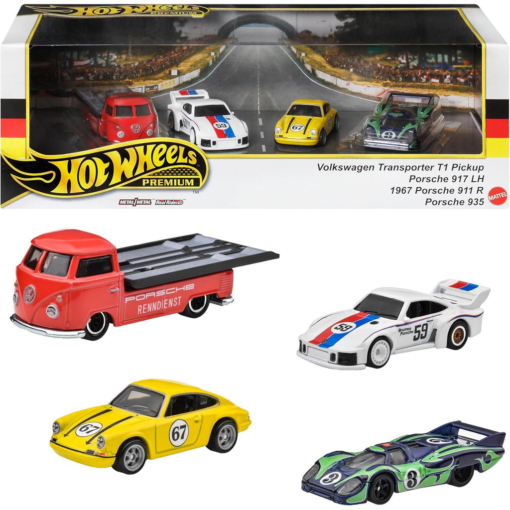 ホットウィール(Hot Wheels) プレミアムコレクターセット - ポルシェ レンシュポルト【 ミニカー 4台】 【3才~】 HRT54 –  Toys Store Japan