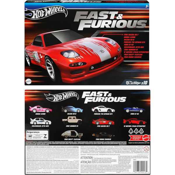 Hot Wheels ワイルド・スピード　ブライアン・オコナー 10台セット 0194735209132_8_5df753b5-b394-