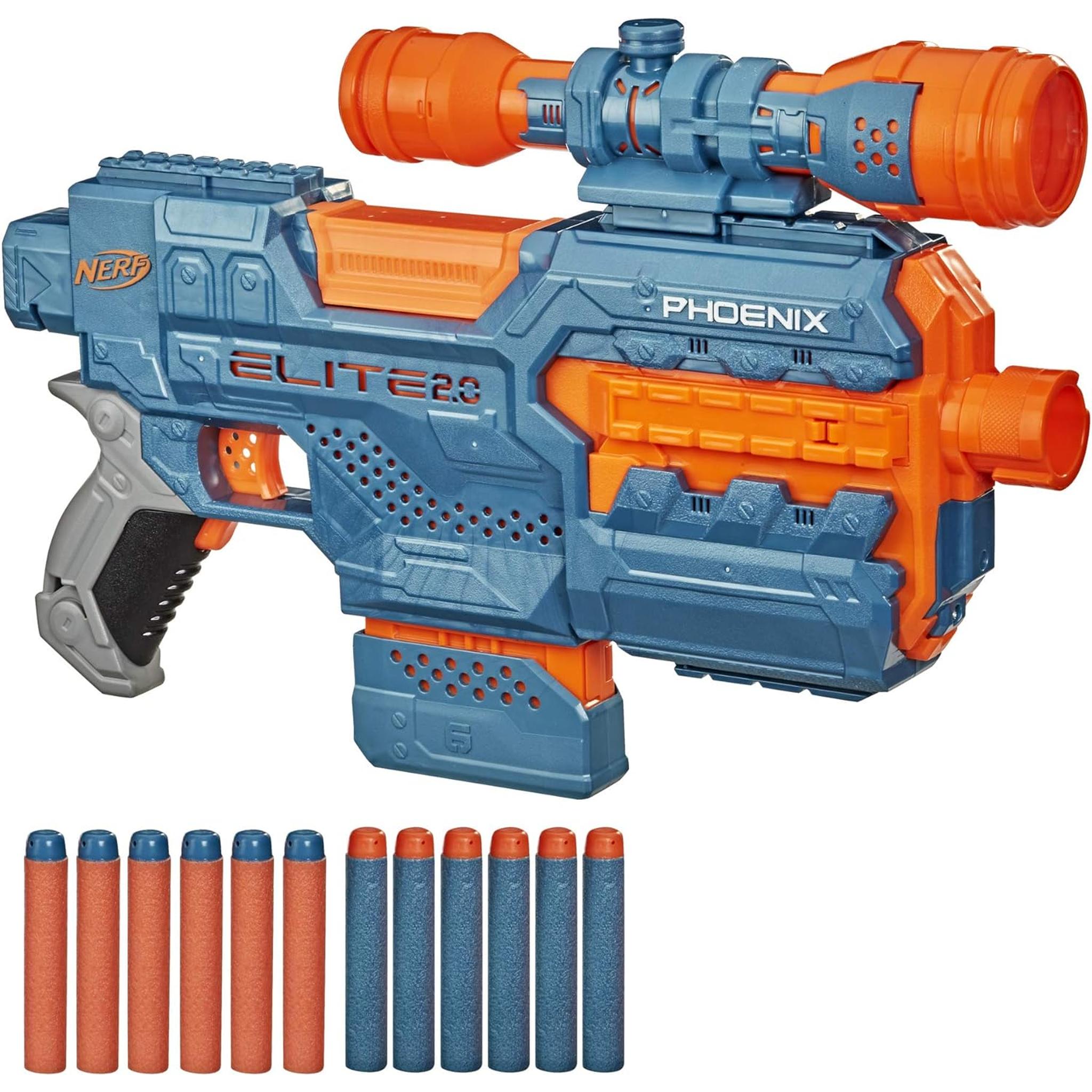 超お得　NERF 6点セット Hasbro Nerf Elite 2.0 Phoenix CS-6 Motorized Blaster, 12 Official